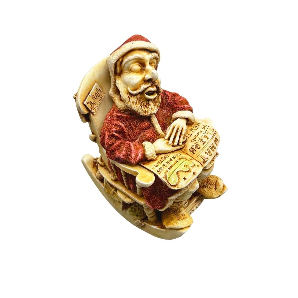 Harmony Kingdom Jingle Bell Rock Santa in Rocking Chair UK Made Figurine 1998